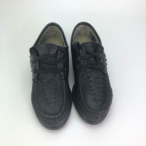 Soft spots Womens Size 7N Black leather lace up - Picture 2 of 7